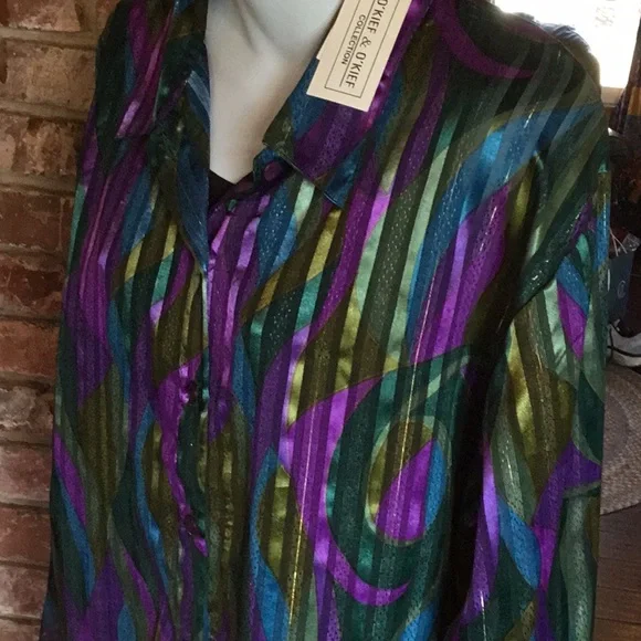 .NWT Vintage 1980 O’Keif & O’Keif  Women’s Blouse - Picture 2 of 15